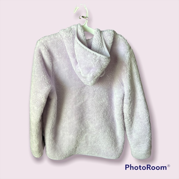 Cat & Jack Fluffy Light Purple Zip up Jacket - Picture 3 of 3